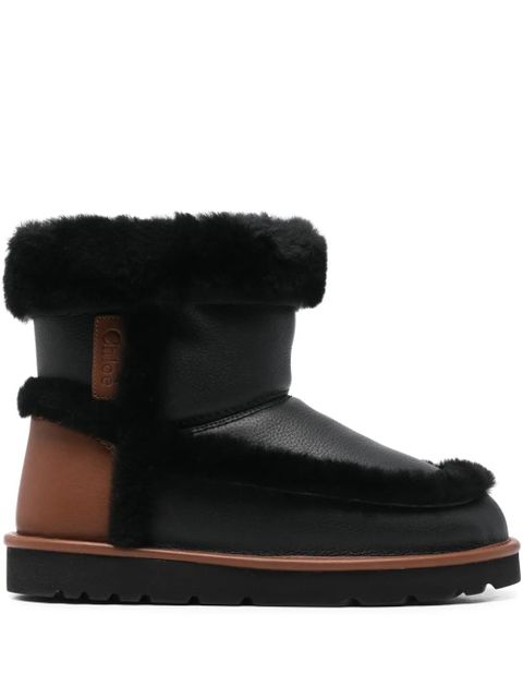 Chloé Dolcie shearling-leather boots - Black - zdjęcie produktu nr 1