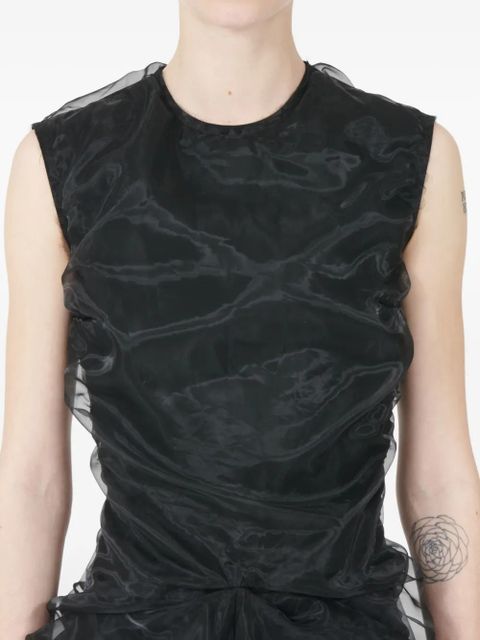 Maison Margiela sleeveless ruffled mini dress - Black