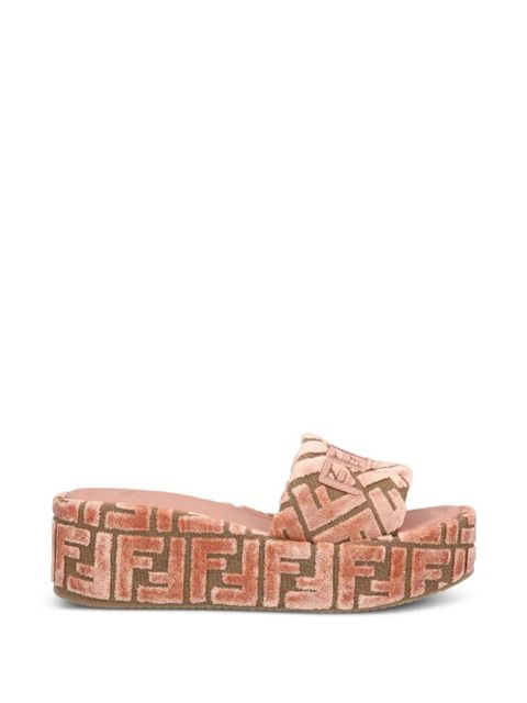 FENDI 60mm Sunshine FF-jacquard platform sandals - Pink - zdjęcie produktu nr 1