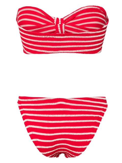 Hunza G Jean striped bikini - Red