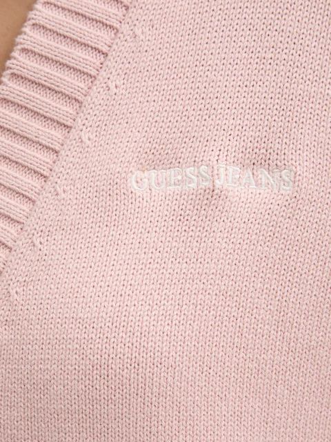 Guess Jeans kardigan bawełniany kolor różowy W4BR81 Z3HM1