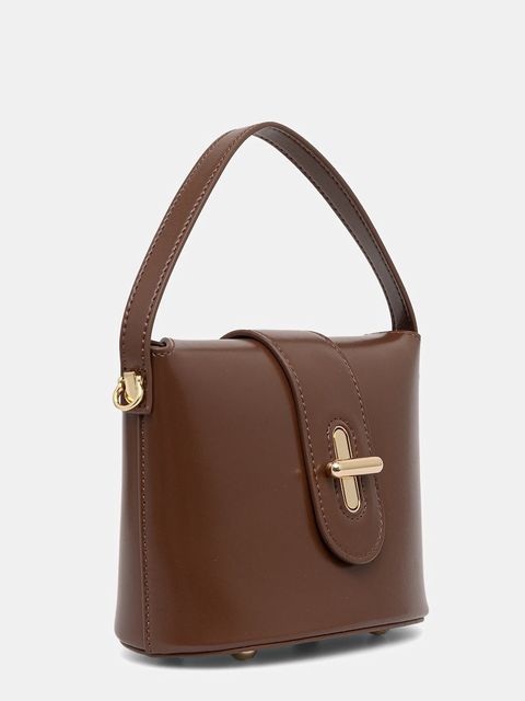 Answear.LAB torebka skórzana kolor brązowy