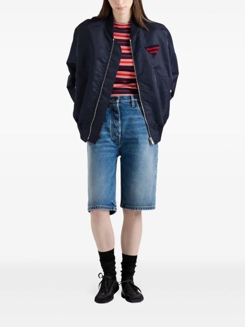 Prada straight-leg denim shorts - Blue - zdjęcie produktu nr 2