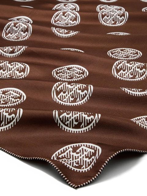 Tory Burch patterned silk pareo - Brown