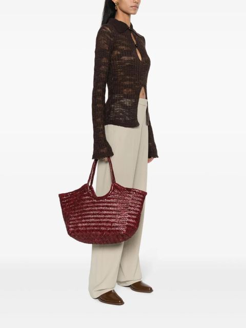 DRAGON DIFFUSION large Nantucket leather tote bag - Red