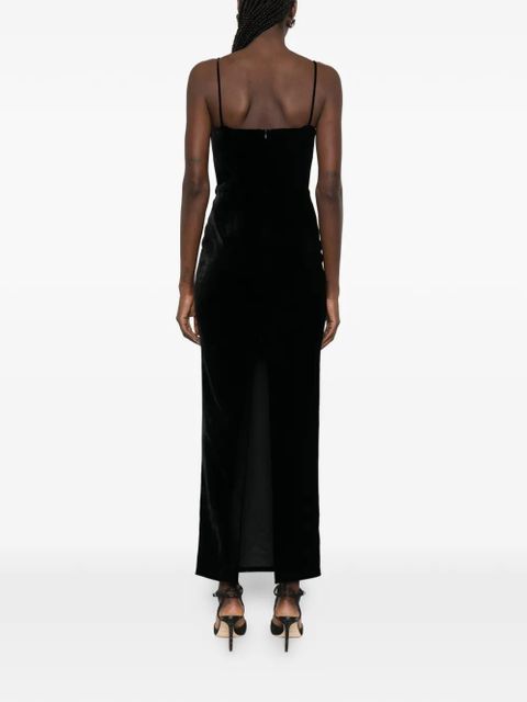 Alessandra Rich velvet maxi dress - Black