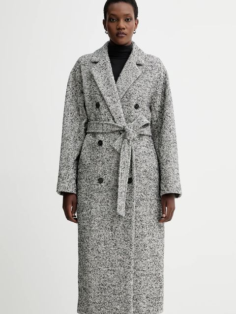 Marc O'Polo płaszcz z dodatkiem wełny kolor szary 509017671133 - zdjęcie produktu nr 2