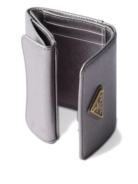 Prada small leather wallet - Silver