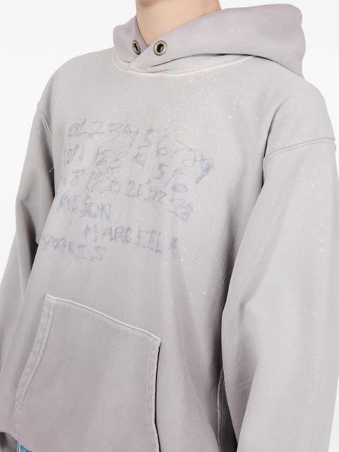 Maison Margiela printed-detail hoodie - Grey