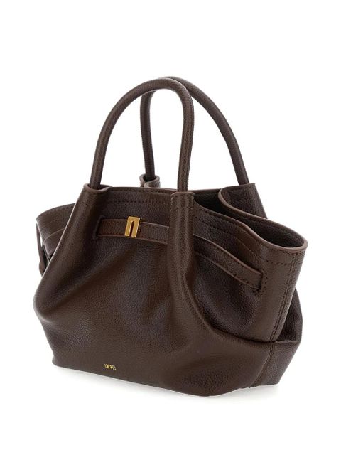 JW Pei mini Hana pleated clasp tote bag - Brown
