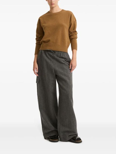 Yves Salomon drawstring cargo trousers - Grey