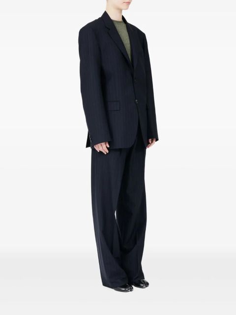 Maison Margiela pinstripe single-breasted blazer - Blue