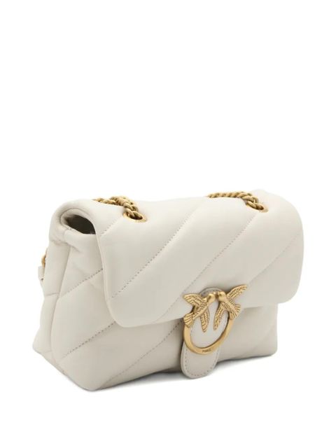 PINKO quilted chain strap shoulder bag - White
