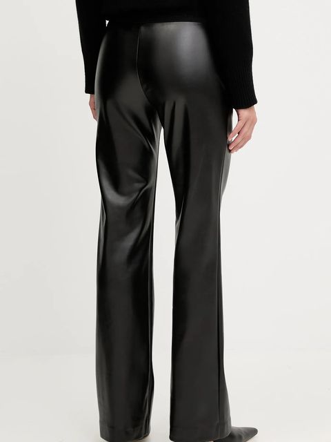 ERMANNO Firenze spodnie damskie kolor czarny proste medium waist 57TP037E5B