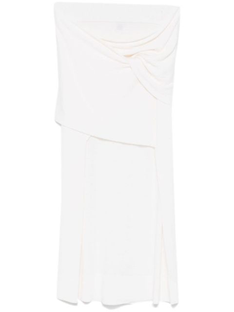 TOTEME draped-detailing midi skirt - White - zdjęcie produktu nr 1