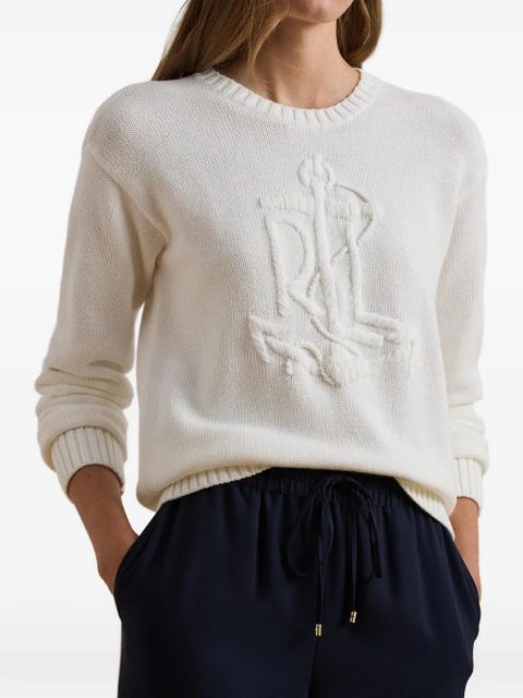 Lauren Ralph Lauren embroidered-logo sweater - Neutrals