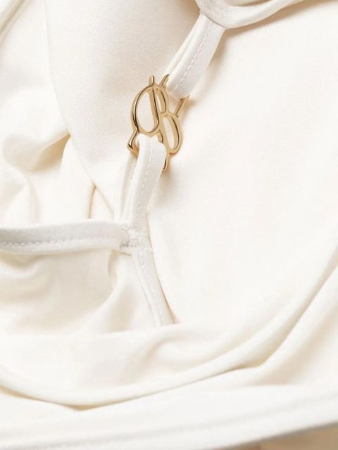 Blumarine open tie side swimsuit - White