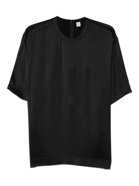 TOTEME satin T-shirt - Black - zdjęcie produktu nr 1