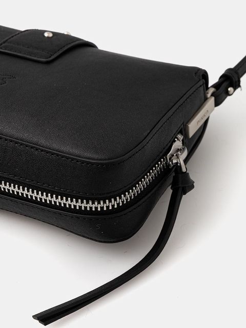 Pinko torebka skórzana kolor czarny 105345 A2JG