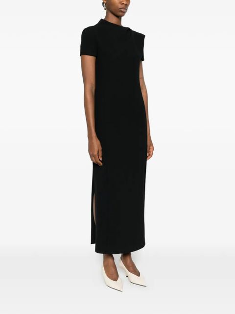 KHAITE Iryl short sleeve midi dress - Black