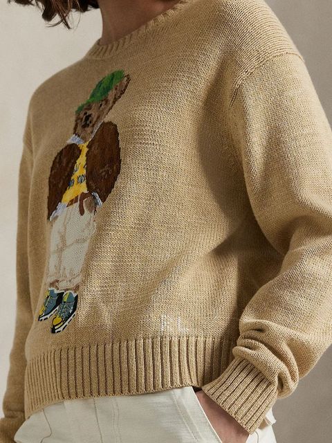 Polo Ralph Lauren sweter bawełniany damski kolor beżowy lekki 211972121