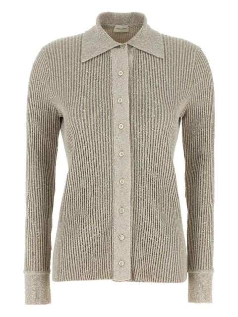 Magda Butrym Marled ribbed-knit cardigan - Grey - zdjęcie produktu nr 1