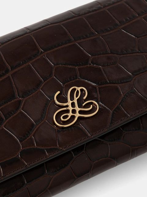 Luisa Spagnoli kopertówka skórzana kolor brązowy 542509