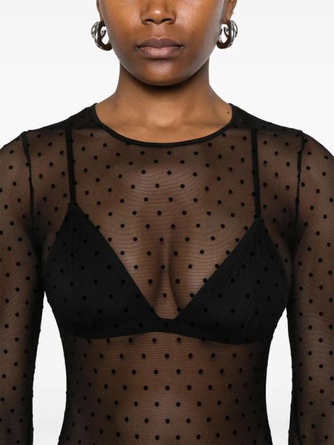 WARDROBE.NYC polka-dot bodysuit - Black