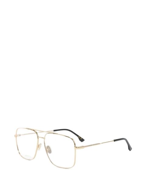 Victoria Beckham double-bridge square-frame glasses - Gold - zdjęcie produktu nr 2