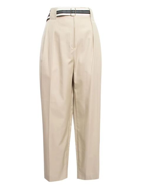 SANDRO 2023 pre-owned belted trousers - Neutrals - zdjęcie produktu nr 1