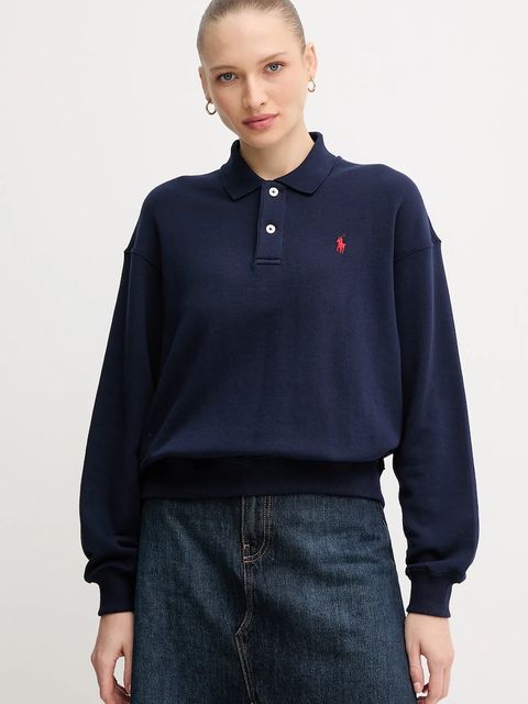 Polo Ralph Lauren bluza damska kolor granatowy gładka 211965097 - zdjęcie produktu nr 1