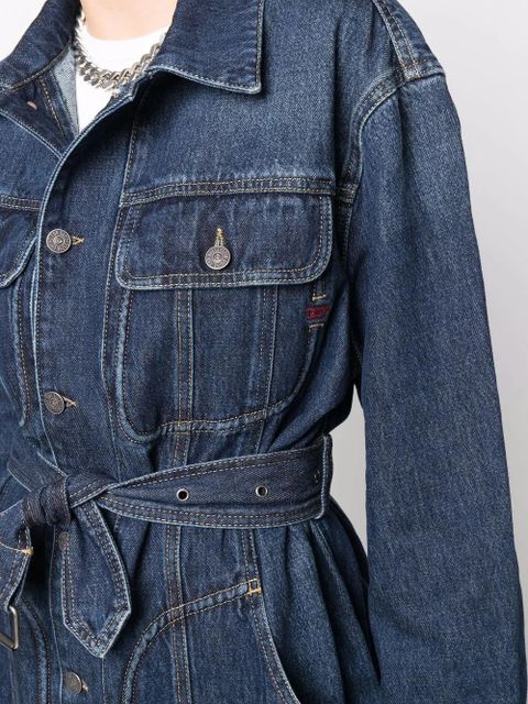 Diesel De-Flaminia belted denim jacket - Blue