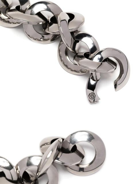 Alexander McQueen Eyelet chain choker necklace - Silver