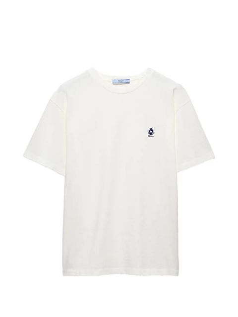 Prada Garment-dyed jersey T-shirt - White - zdjęcie produktu nr 1