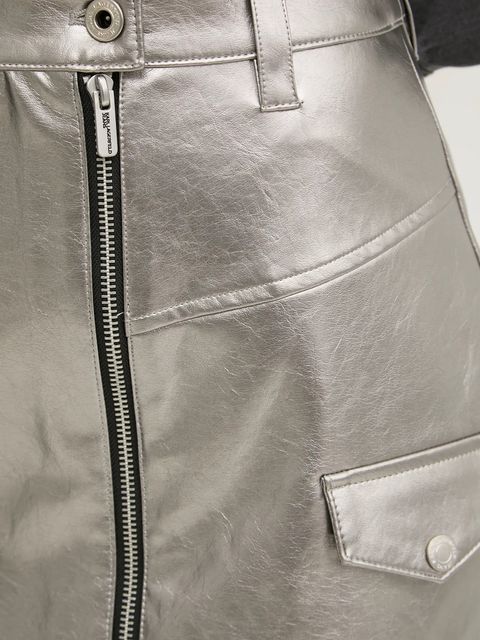 Karl Lagerfeld Jeans spódnica kolor srebrny mini rozkloszowana A1W12013