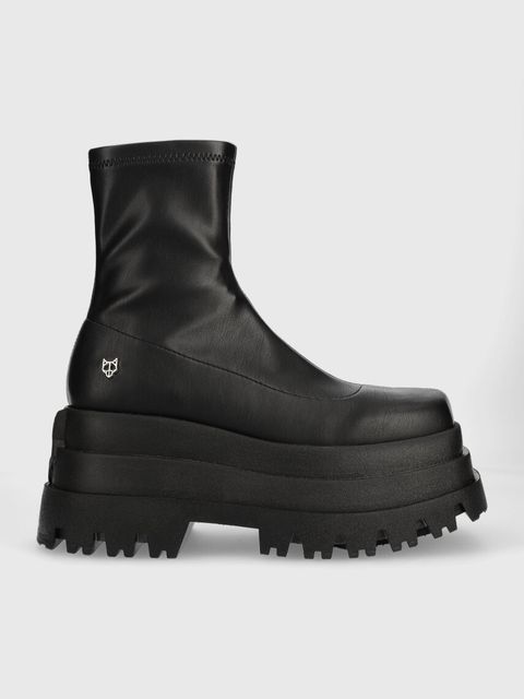 Naked Wolfe botki Sassy damskie kolor czarny na platformie - zdjęcie produktu nr 1