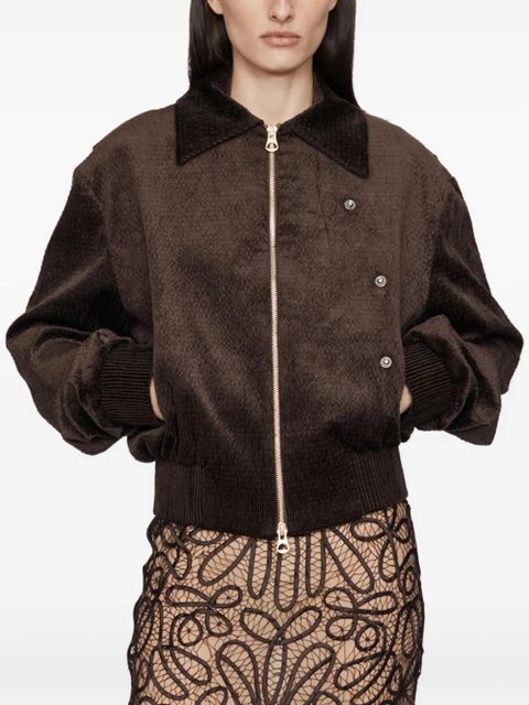 Christopher Esber flight corduroy bomber jacket - Brown