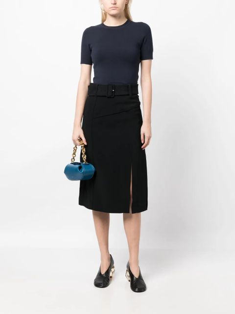 3.1 Phillip Lim belted-waist high-waisted skirt - Black