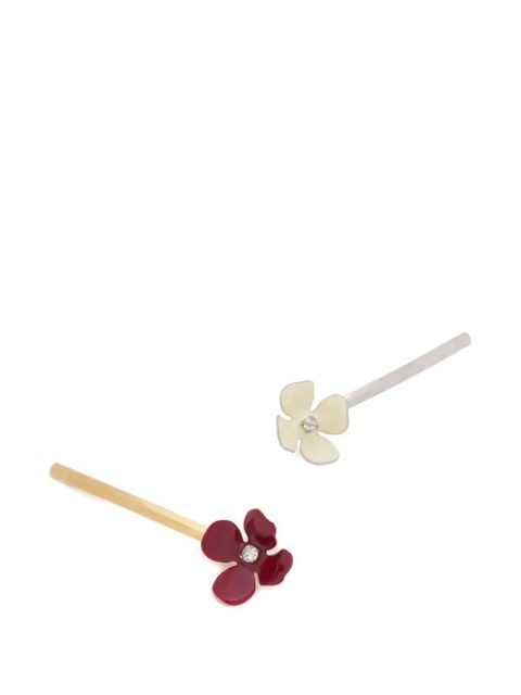 Marni flower hair clip (set of two) - Silver