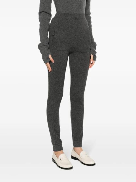 Saint Laurent high-waisted cashmere leggings - Grey