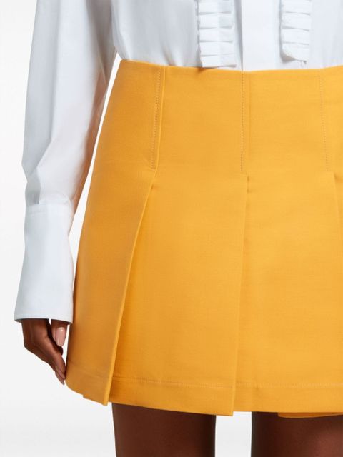 Marni pleated cotton miniskirt - Yellow