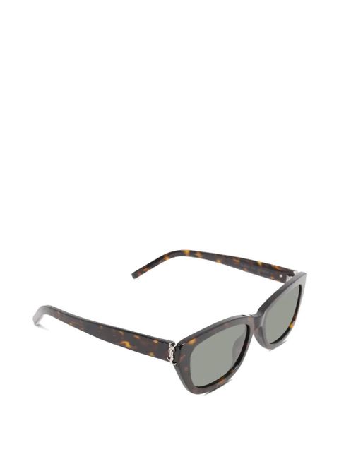 Saint Laurent Eyewear logo cat-eye sunglasses - Brown - zdjęcie produktu nr 2