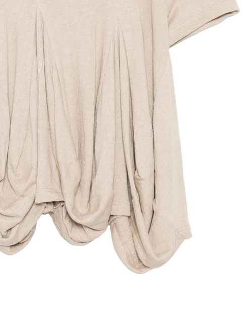 Comme Des Garçons pleated draped T-shirt - Neutrals