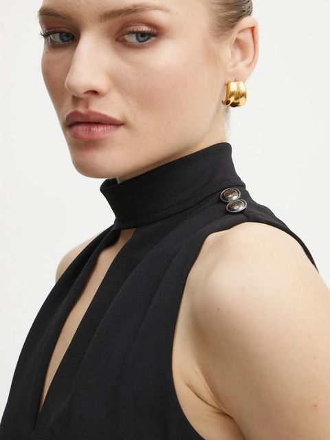 Guess bluzka FANNIE damska kolor czarny gładka W5RP05 KCBO2