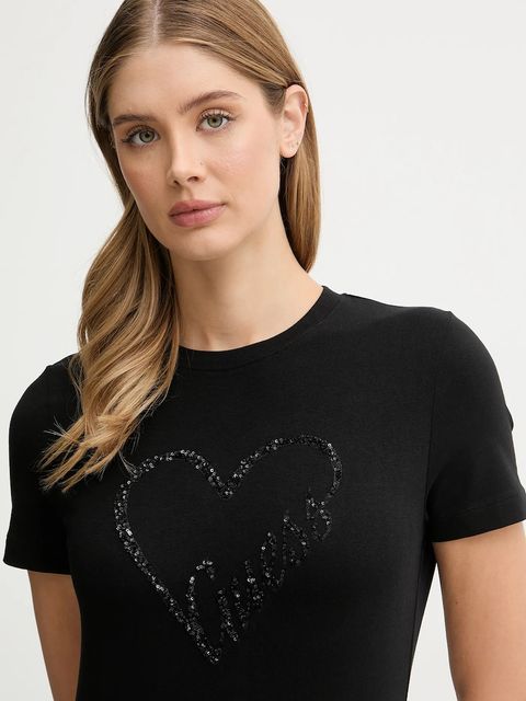 Guess t-shirt LOVE damski kolor czarny V5BI13 J1314
