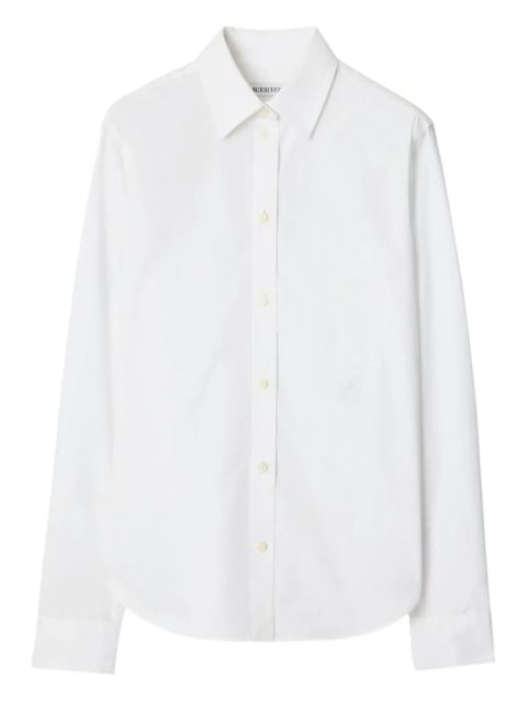 Burberry embroidered long-sleeve shirt - White - zdjęcie produktu nr 1