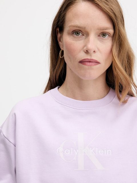 Calvin Klein Jeans bluza damska kolor fioletowy LV047B234G
