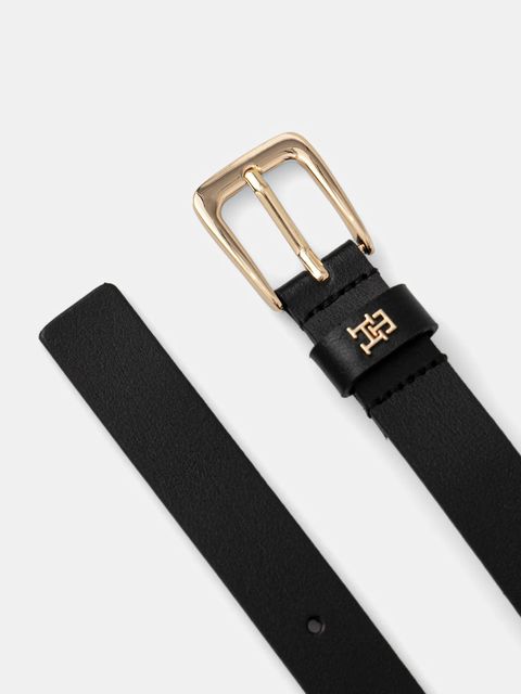 Tommy Hilfiger pasek skórzany damski kolor czarny AW0AW17767 - zdjęcie produktu nr 2