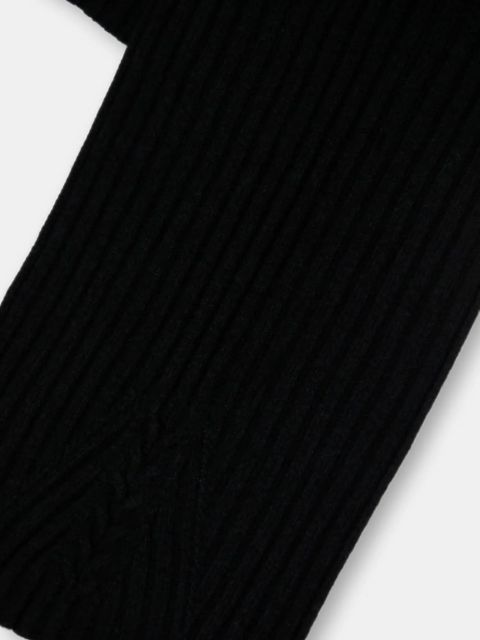 United Colors of Benetton szalik wełniany kolor czarny gładki 1244DU01G - zdjęcie produktu nr 2