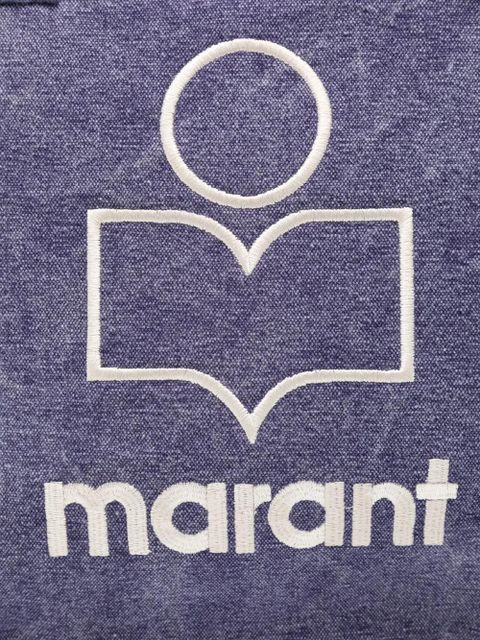 ISABEL MARANT small Yenki logo-embroidered tote bag - Purple